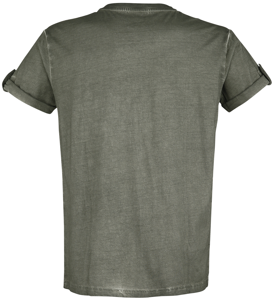 T-Shirt Manches courtes  de Black Premium by EMP - T-Shirt Vert Boutonné Avec Manches Retroussées - XL à 5XL - pour Homme - vert - Black Premium by EMP - View 2