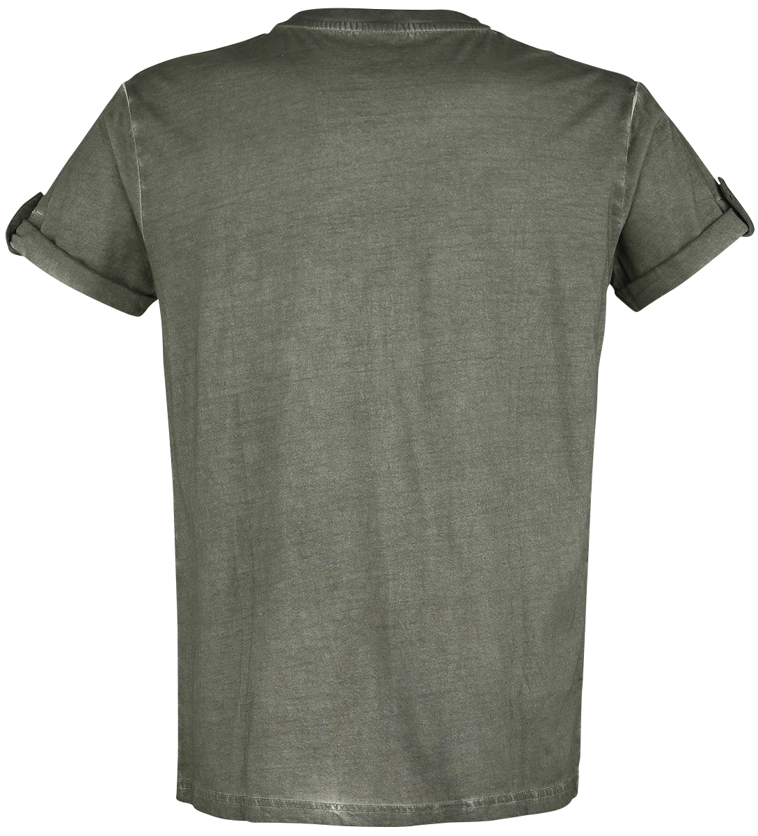 T-Shirt Manches courtes  de Black Premium by EMP - T-Shirt Vert Boutonné Avec Manches Retroussées - L à 5XL - pour Homme - vert - Black Premium by EMP - View 2