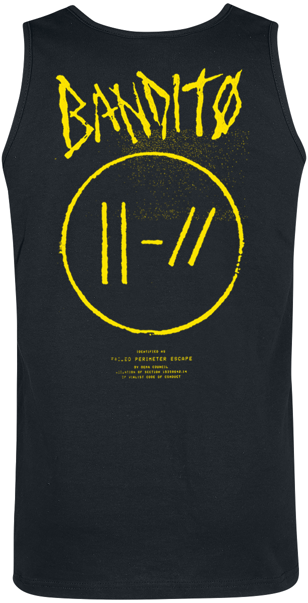Débardeur  de twenty one pilots - Bandito Circle - S à XL - pour Homme - noir - twenty one pilots - View 2