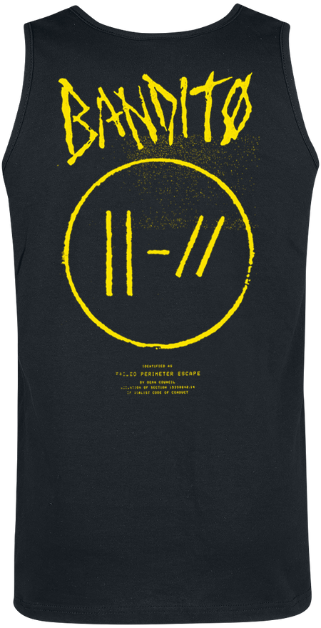 Débardeur  de twenty one pilots - Bandito Circle - S à XL - pour Homme - noir - twenty one pilots - View 2