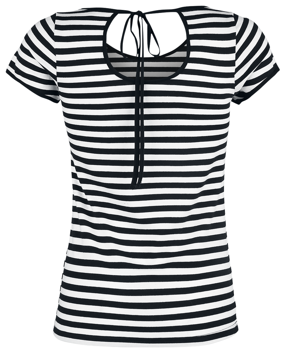 T-Shirt Manches courtes Rockabilly de Forplay - T-shirt Rayé - S à XXL - pour Femme - noir/blanc - Forplay - View 2