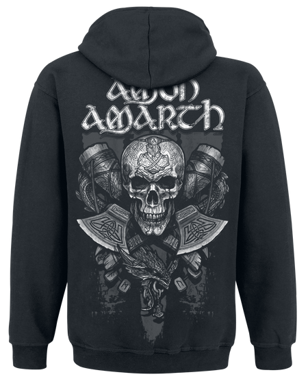 Sweat-shirt zippé à capuche  de Amon Amarth - Carved Skull - S à XL - pour Homme - noir - Amon Amarth - View 2