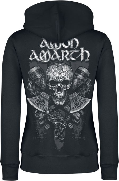 Sweat-shirt zippé à capuche  de Amon Amarth - Carved Skull - S à XXL - pour Femme - noir - Amon Amarth - View 2