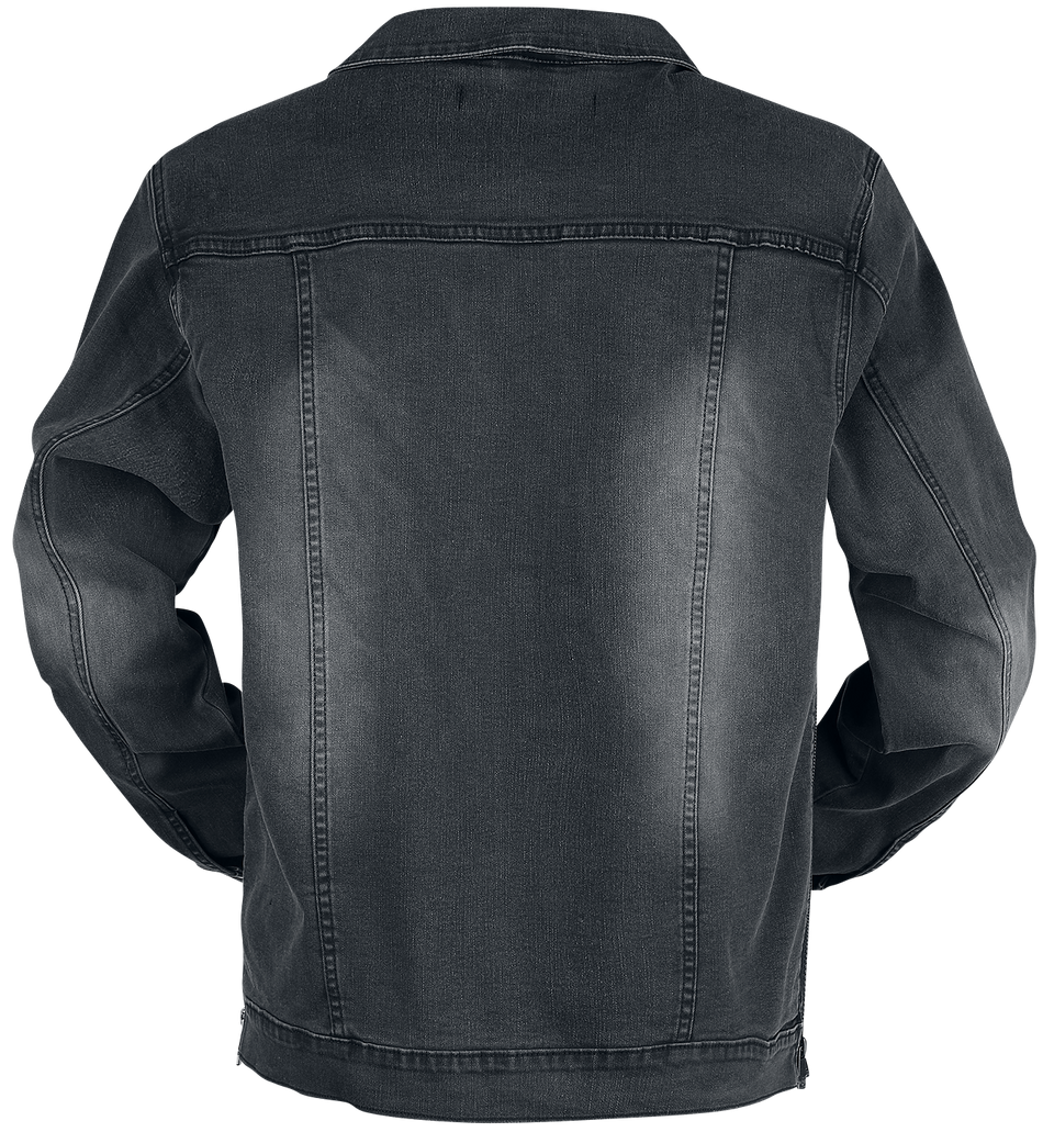Veste en Jean  de Black Premium by EMP - Veste Gris Foncé Avec Poches Poitrine Et Boutons - S à XXL - pour Homme - gris foncé - Black Premium by EMP - View 2