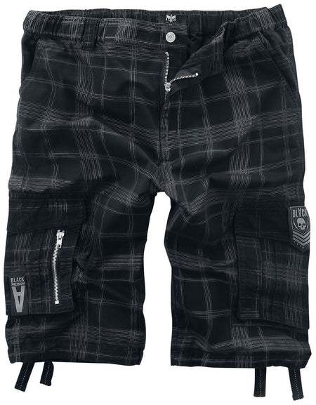 Short  de Black Premium by EMP - Short Noir À Carreaux - S à XXL - pour Homme - noir/gris - Black Premium by EMP