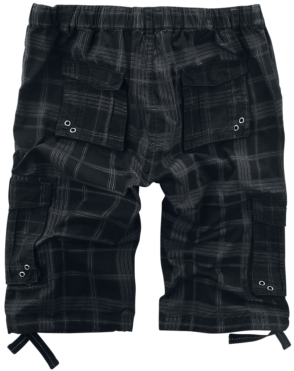 Short  de Black Premium by EMP - Short Noir À Carreaux - S à XXL - pour Homme - noir/gris - Black Premium by EMP - View 2
