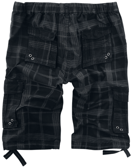 Short  de Black Premium by EMP - Short Noir À Carreaux - S à XXL - pour Homme - noir/gris - Black Premium by EMP - View 2