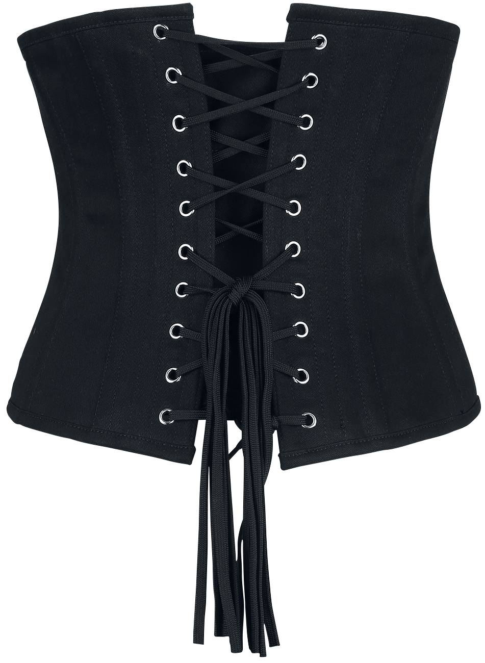 Corset Gothic de Gothicana by EMP - Serre-Taille Noir - S à XXL - pour Femme - noir - Gothicana by EMP - View 2