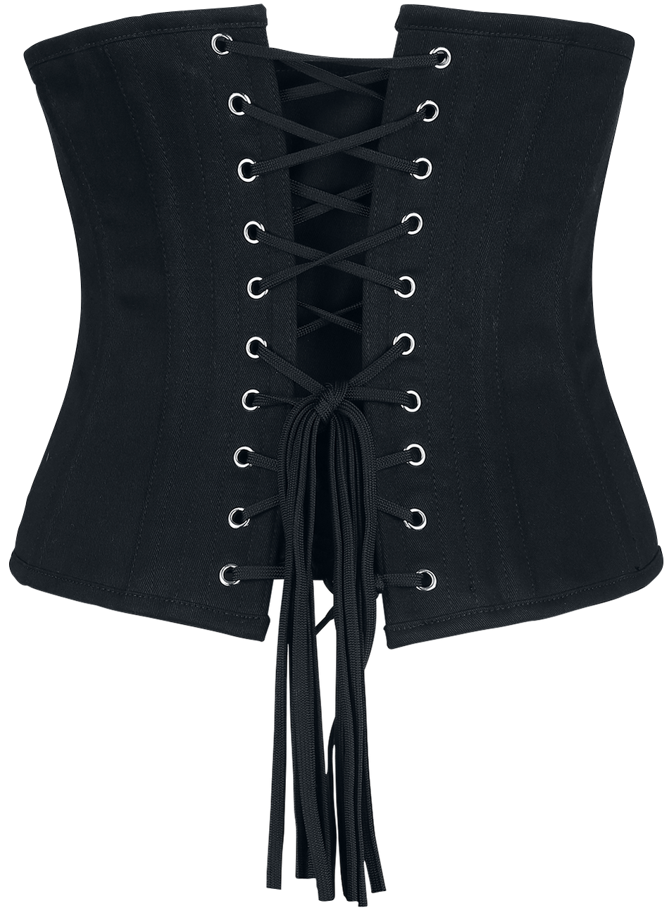Corset Gothic de Gothicana by EMP - Serre-Taille Noir - S à XXL - pour Femme - noir - Gothicana by EMP - View 2