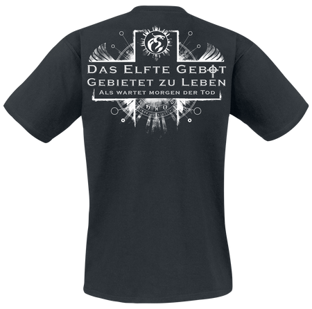 T-Shirt Manches courtes  de Feuerschwanz - Das elfte Gebot - S à 3XL - pour Homme - noir - Feuerschwanz - View 2