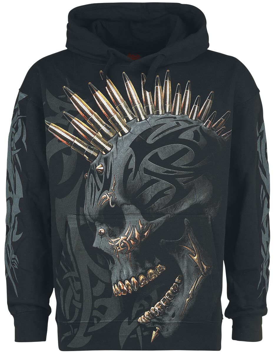 Sweat-shirt à capuche Gothic de Spiral - Black Gold - S à XXL - pour Homme - noir - Spiral