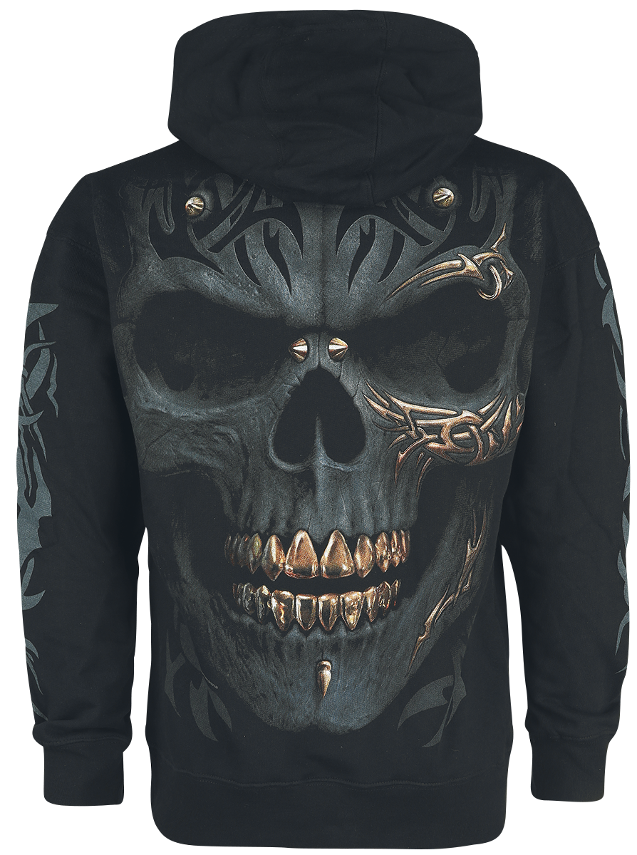 Sweat-shirt à capuche Gothic de Spiral - Black Gold - S à XXL - pour Homme - noir - Spiral - View 2