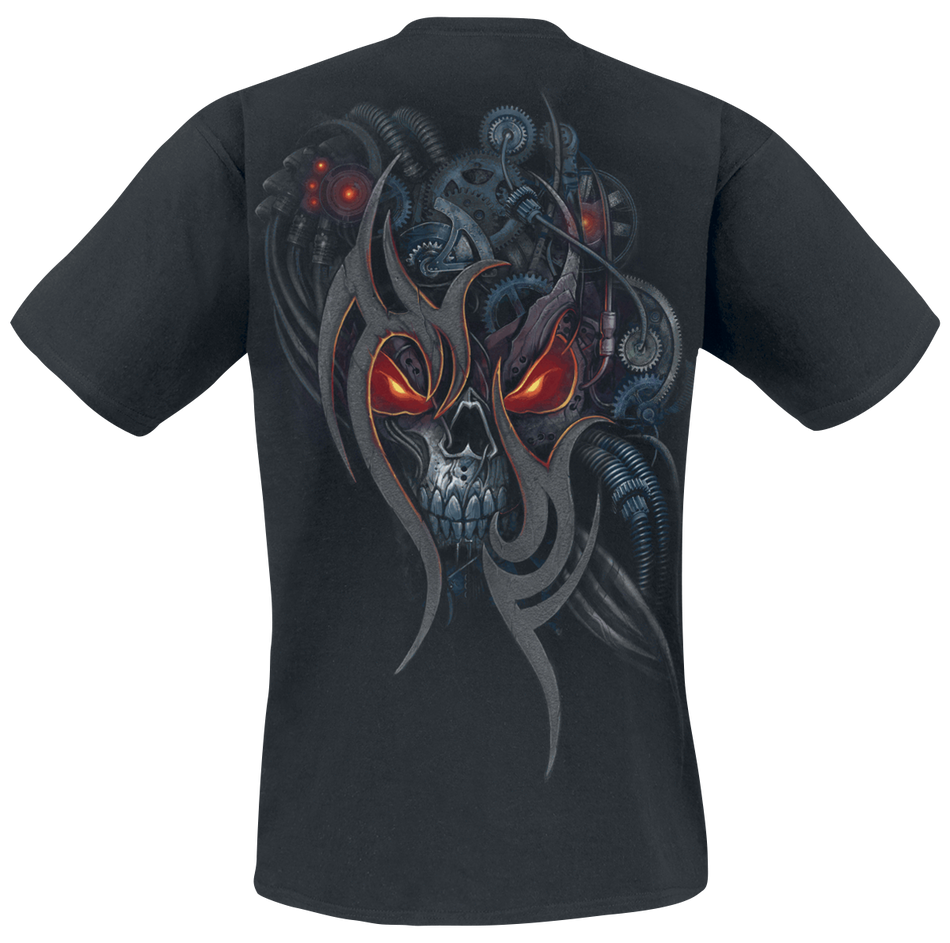 T-Shirt Manches courtes Gothic de Spiral - Crâne Steampunk - S à XXL - pour Homme - noir - Spiral - View 2