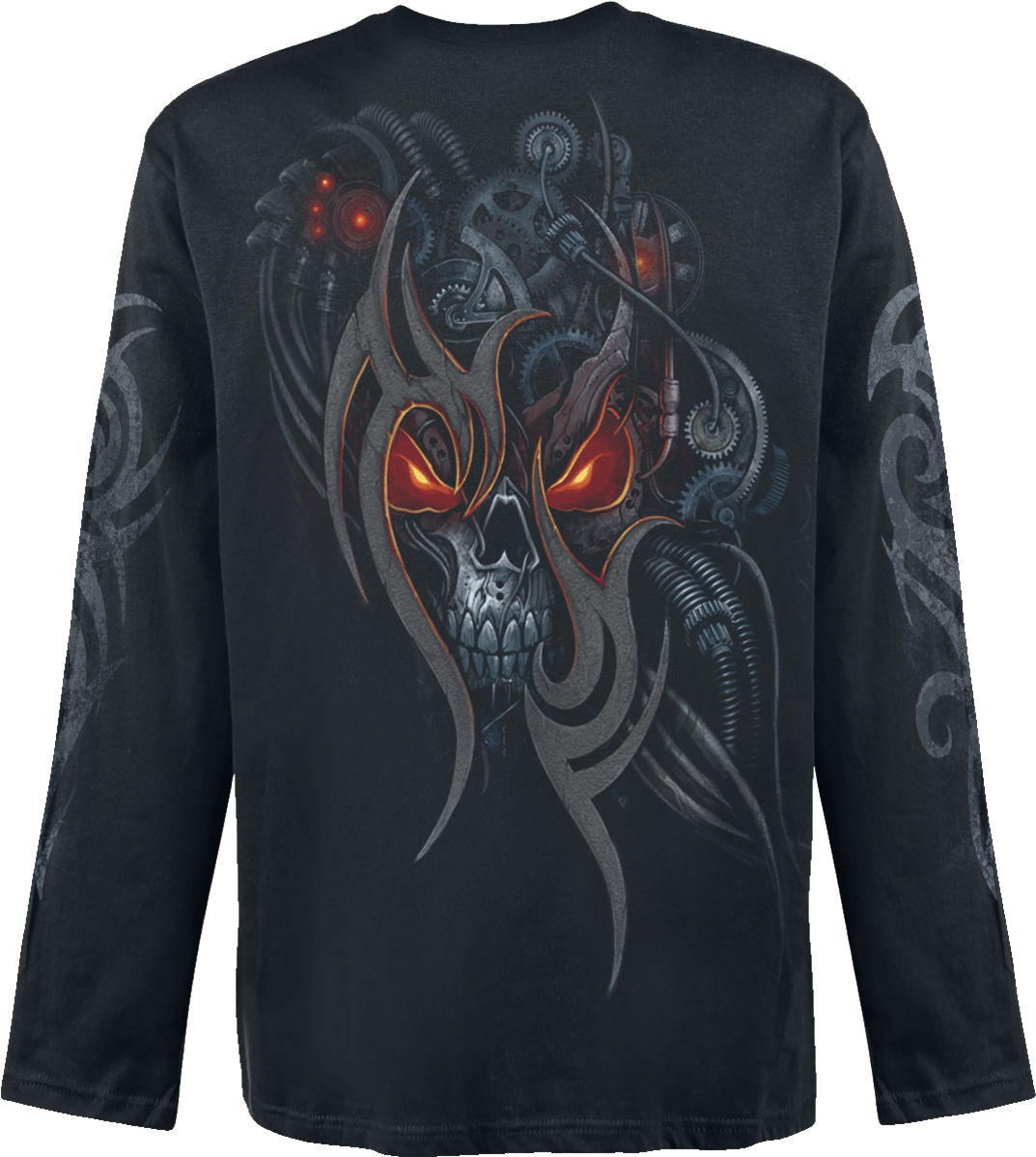 T-shirt manches longues Gothic de Spiral - Crâne Steampunk - M à XXL - pour Homme - noir - Spiral - View 2