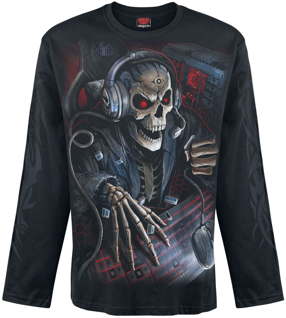 T-shirt manches longues Gaming de Spiral - PC Gamer - M à XXL - pour Homme - noir - Spiral