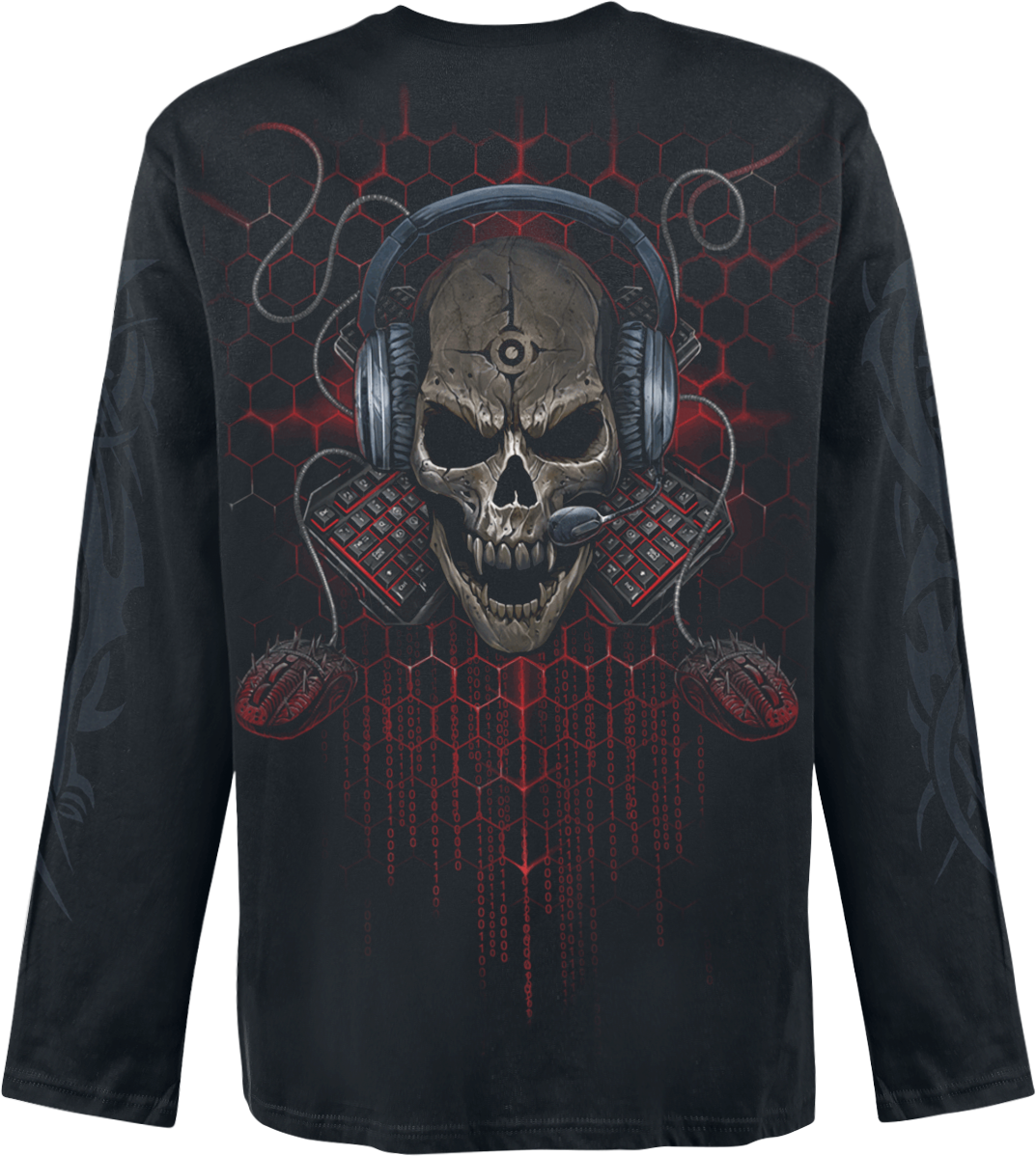 T-shirt manches longues Gaming de Spiral - PC Gamer - M à XXL - pour Homme - noir - Spiral - View 2