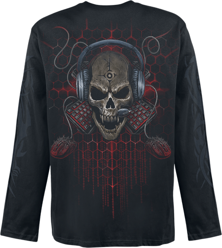 T-shirt manches longues Gaming de Spiral - PC Gamer - M à XXL - pour Homme - noir - Spiral - View 2