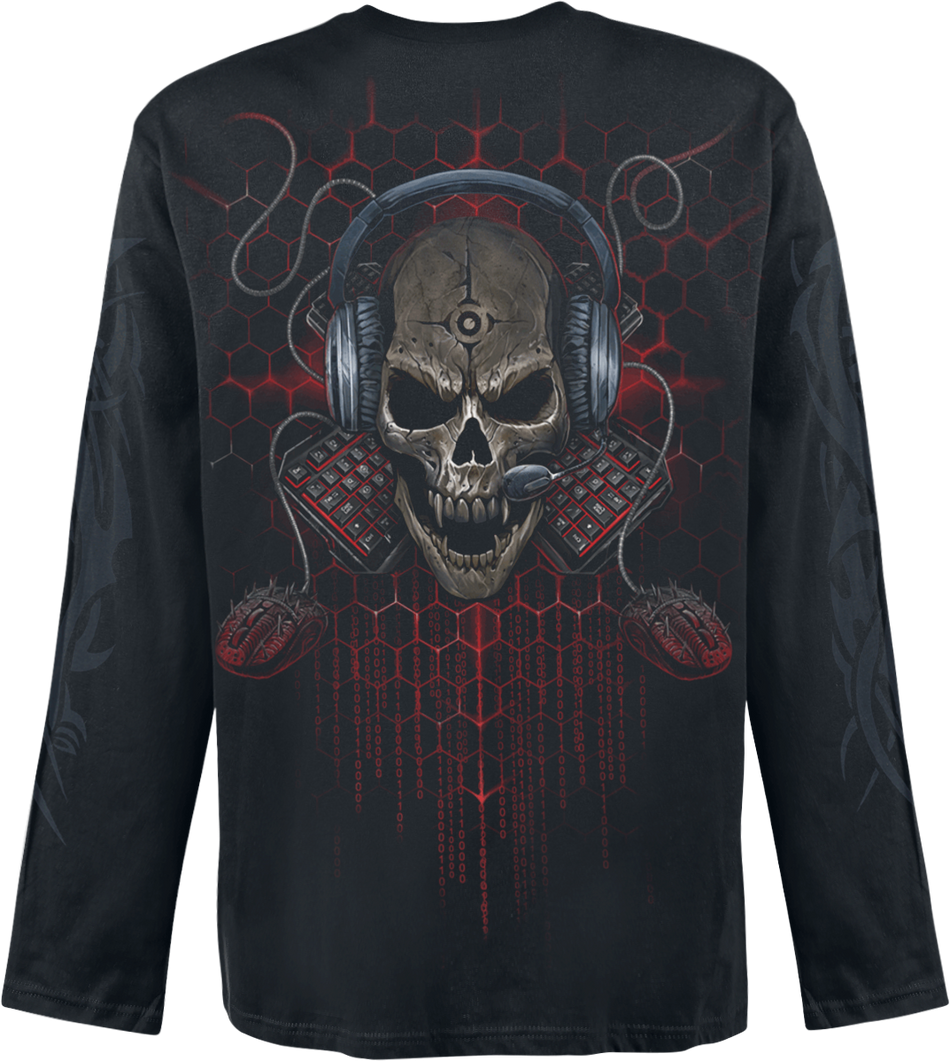 T-shirt manches longues Gaming de Spiral - PC Gamer - M à XXL - pour Homme - noir - Spiral - View 2