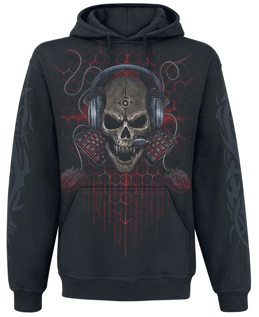 Sweat-shirt à capuche Gaming de Spiral - PC Gamer - S à XXL - pour Homme - noir - Spiral