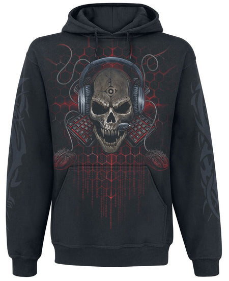 Sweat-shirt à capuche Gaming de Spiral - PC Gamer - S à XXL - pour Homme - noir - Spiral