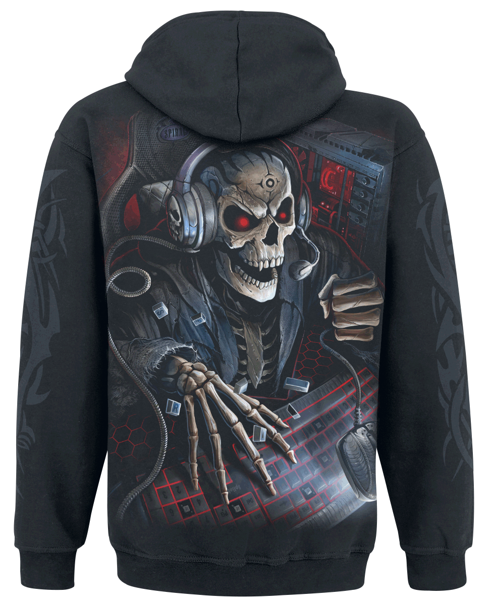 Sweat-shirt à capuche Gaming de Spiral - PC Gamer - S à XXL - pour Homme - noir - Spiral - View 2