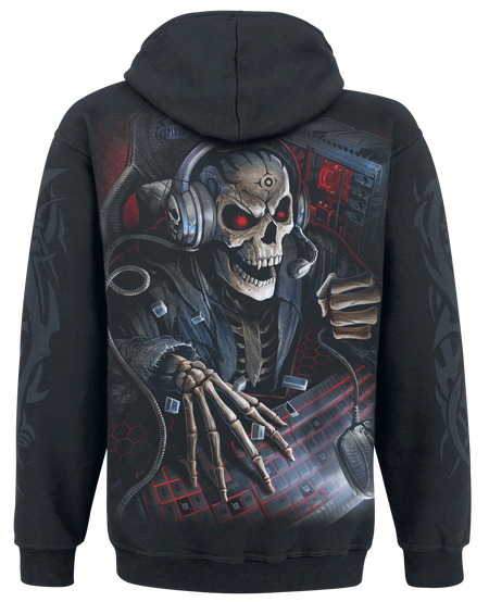 Sweat-shirt à capuche Gaming de Spiral - PC Gamer - S à XXL - pour Homme - noir - Spiral - View 2