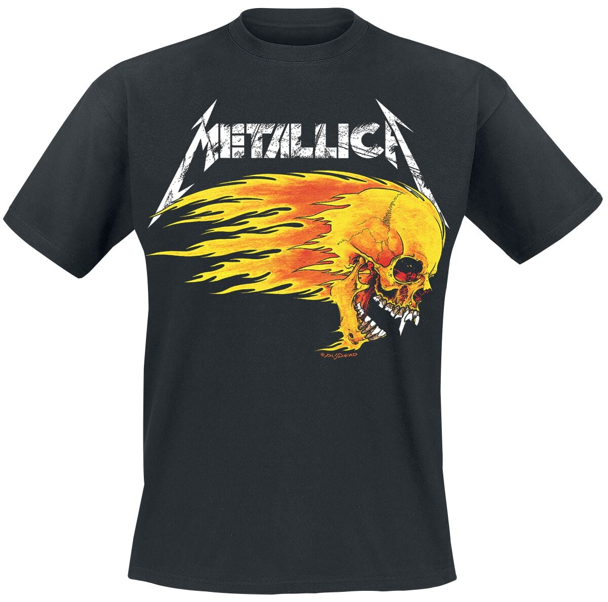 T-Shirt Manches courtes  de Metallica - Flaming Skull Tour Tee - S à 5XL - pour Homme - noir - metallica