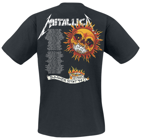 T-Shirt Manches courtes  de Metallica - Flaming Skull Tour Tee - S à 5XL - pour Homme - noir - metallica - View 2