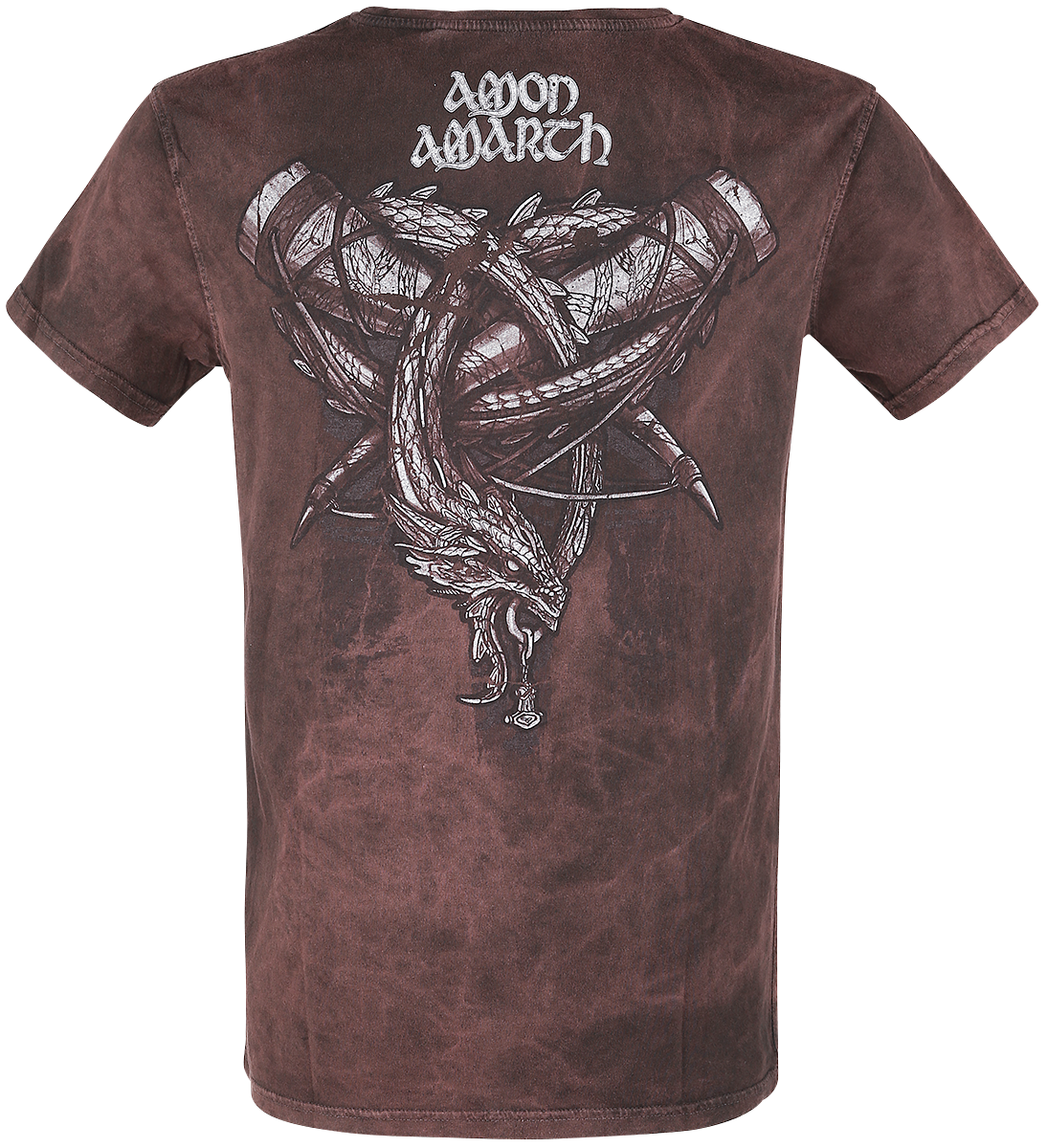T-Shirt Manches courtes  de Amon Amarth - Carved Skull - S à M - pour Homme - marron - Amon Amarth - View 2