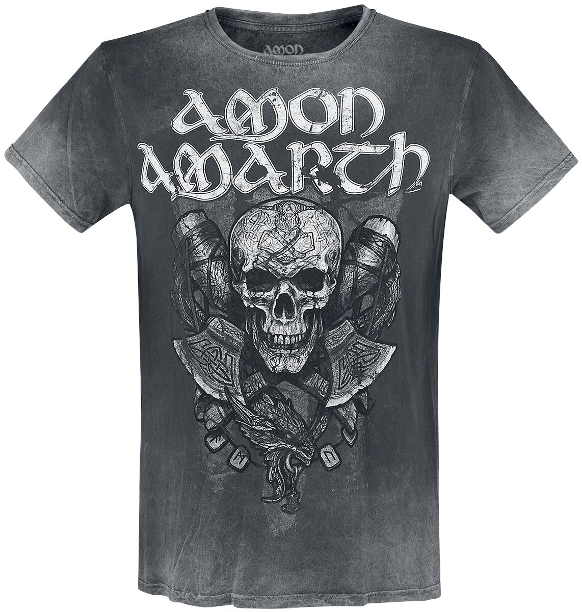 T-Shirt Manches courtes  de Amon Amarth - Carved Skull - S à 4XL - pour Homme - gris foncé - Amon Amarth
