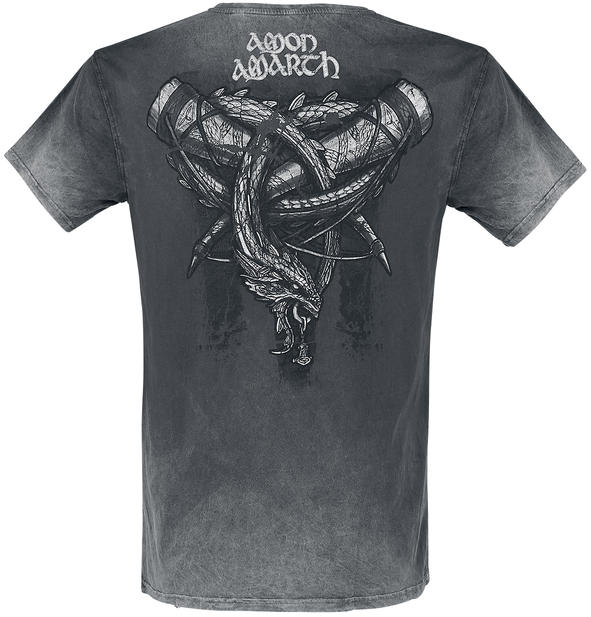 T-Shirt Manches courtes  de Amon Amarth - Carved Skull - S à 4XL - pour Homme - gris foncé - Amon Amarth - View 2