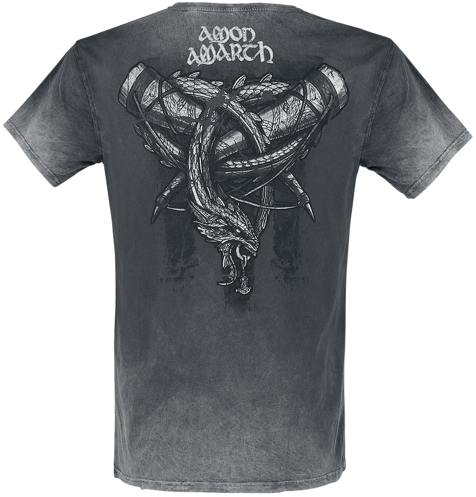 T-Shirt Manches courtes  de Amon Amarth - Carved Skull - S à 4XL - pour Homme - gris foncé - Amon Amarth - View 2
