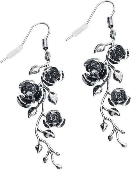 Boucles d'oreilles Gothic de Gothicana by EMP - Roses - pour Femme - couleur argent - Gothicana by EMP