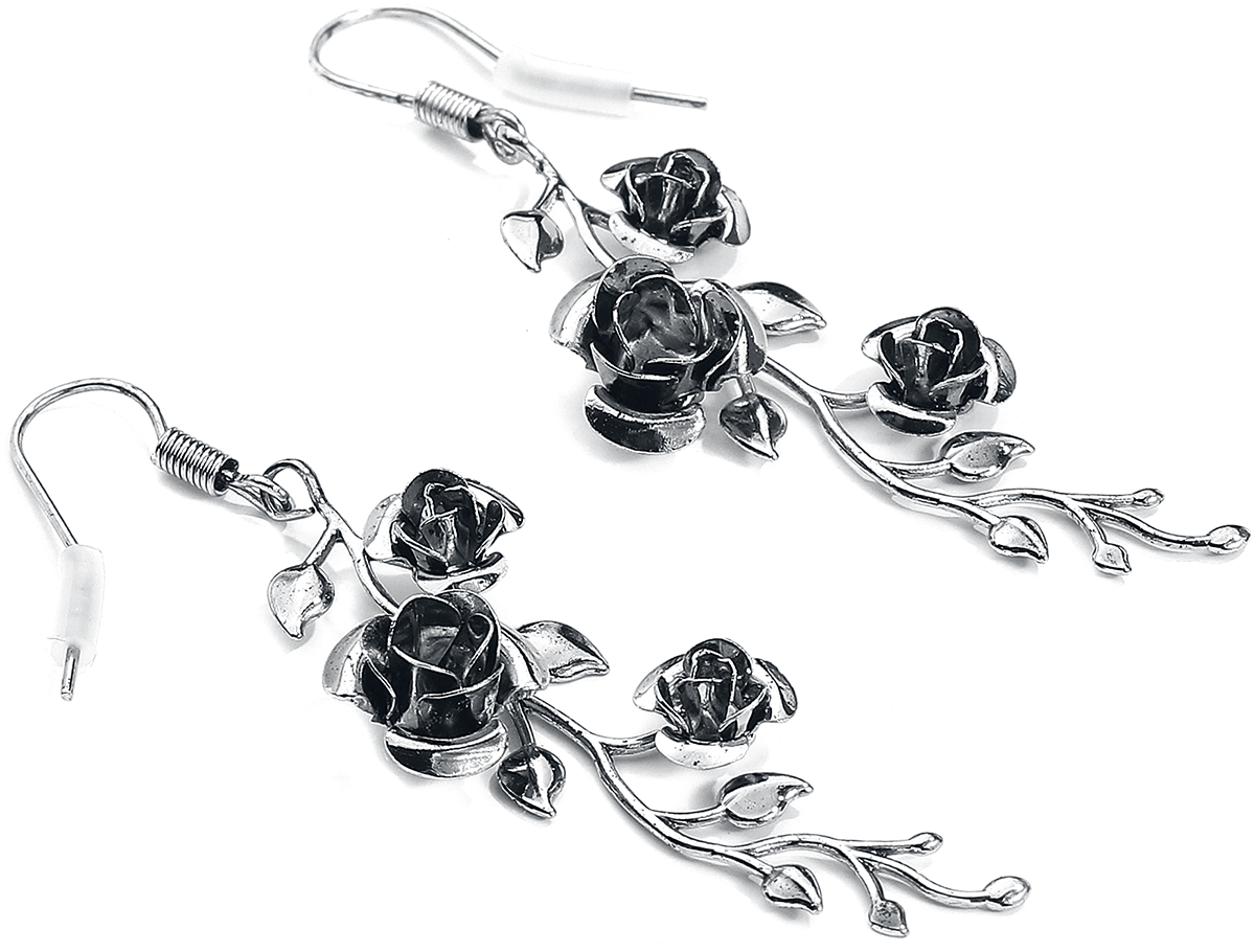 Boucles d'oreilles Gothic de Gothicana by EMP - Roses - pour Femme - couleur argent - Gothicana by EMP - View 2