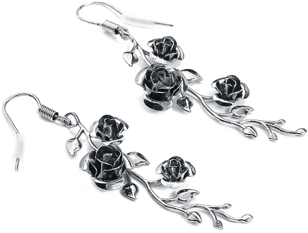 Boucles d'oreilles Gothic de Gothicana by EMP - Roses - pour Femme - couleur argent - Gothicana by EMP - View 2