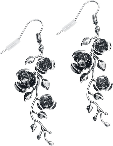 Boucles d'oreilles Gothic de Gothicana by EMP - Roses - pour Femme - couleur argent - Gothicana by EMP