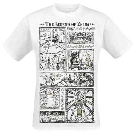 T-Shirt Manches courtes Gaming de The Legend Of Zelda - Dessins - S à XXL - pour Homme - blanc - The Legend Of Zelda