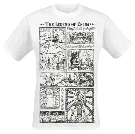 T-Shirt Manches courtes Gaming de The Legend Of Zelda - Dessins - S à XXL - pour Homme - blanc - The Legend Of Zelda
