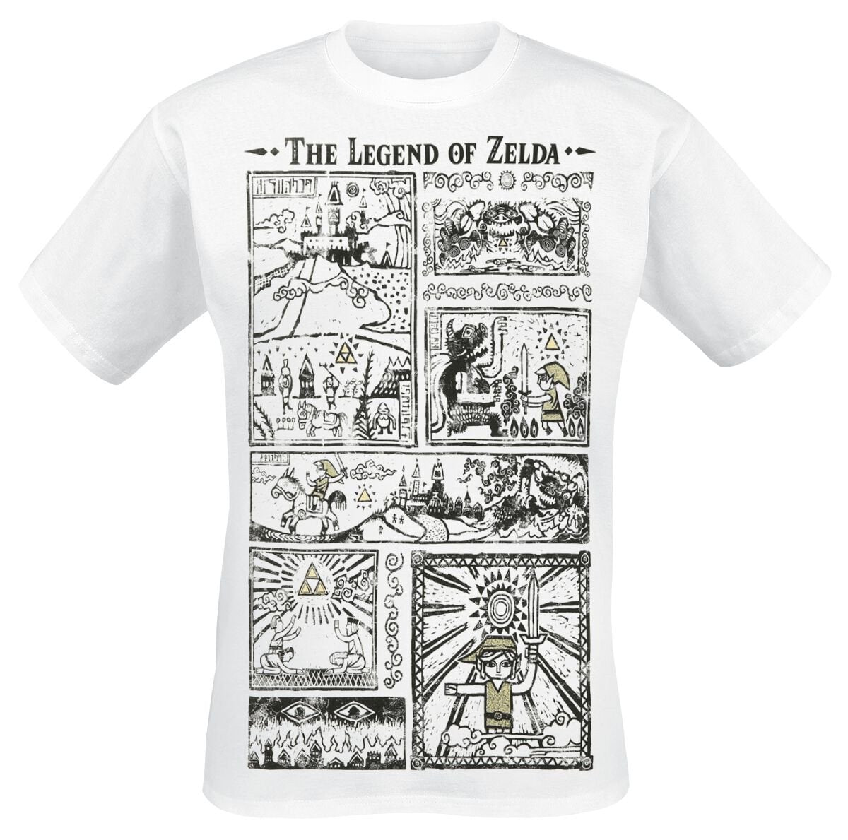 T-Shirt Manches courtes Gaming de The Legend Of Zelda - Dessins - S à M - pour Homme - blanc - The Legend Of Zelda