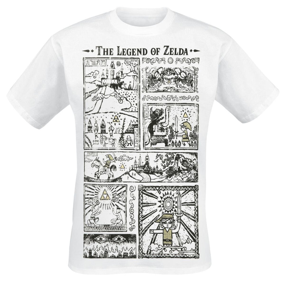 T-Shirt Manches courtes Gaming de The Legend Of Zelda - Dessins - S à M - pour Homme - blanc - The Legend Of Zelda