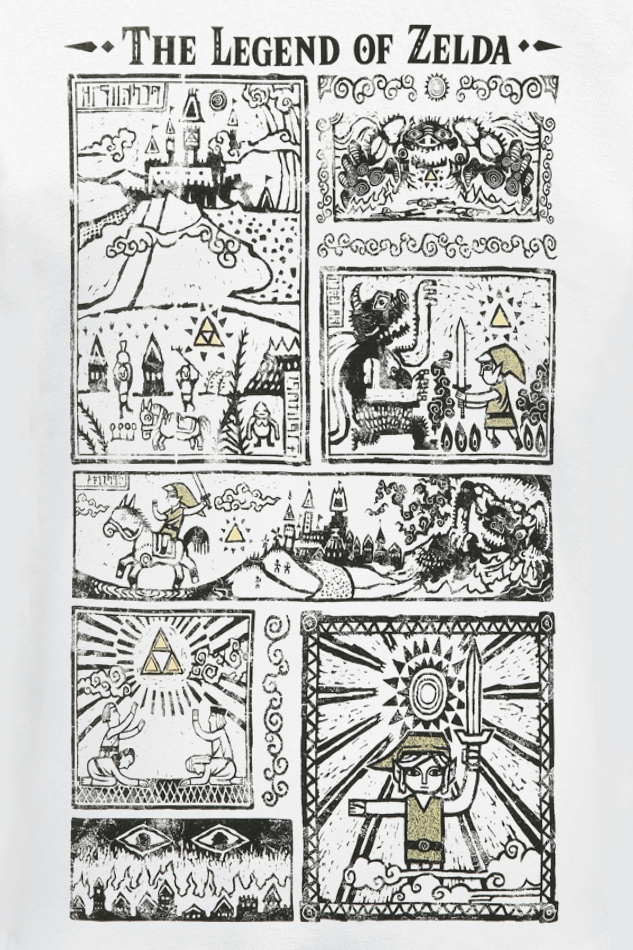 T-Shirt Manches courtes Gaming de The Legend Of Zelda - Dessins - S à XXL - pour Homme - blanc - The Legend Of Zelda - View 2