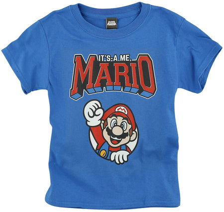 T-shirt Gaming de Super Mario - Enfants - It's A Me, Mario - 104 à 152 - pour filles & garçonse - bleu - Super Mario
