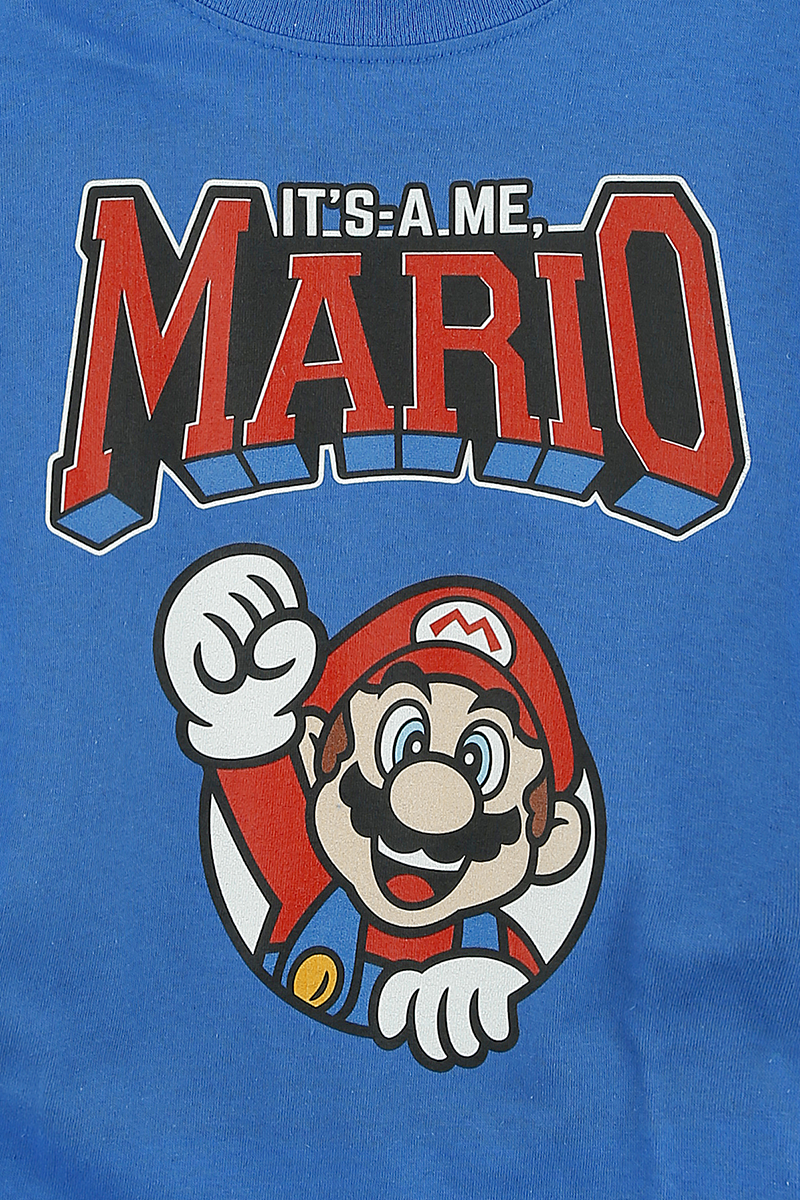 T-shirt Gaming de Super Mario - Enfants - It's A Me, Mario - 104 à 152 - pour filles & garçonse - bleu - Super Mario - View 2