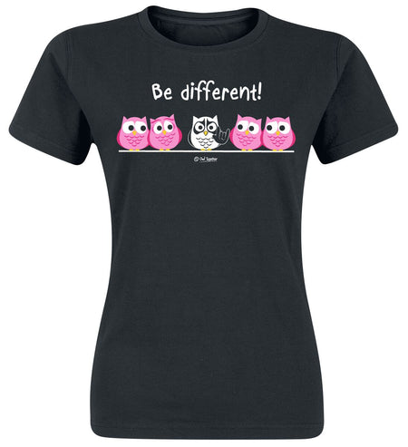 T-Shirt Manches courtes Fun de Be Different! - Be Different! - Metal - S à 3XL - pour Femme - noir - Be Different!