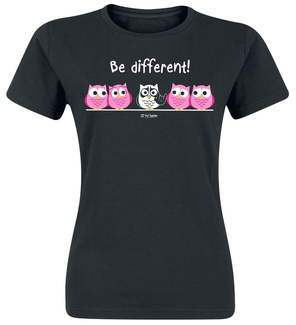 T-Shirt Manches courtes Fun de Be Different! - Be Different! - Metal - S à 3XL - pour Femme - noir - Be Different!