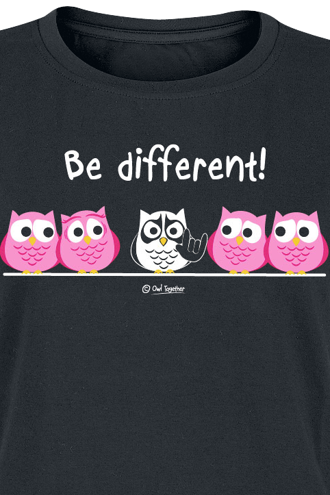 T-Shirt Manches courtes Fun de Be Different! - Be Different! - Metal - S à 3XL - pour Femme - noir - Be Different! - View 2