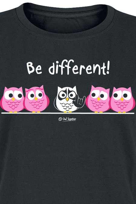 T-Shirt Manches courtes Fun de Be Different! - Be Different! - Metal - S à 3XL - pour Femme - noir - Be Different! - View 2