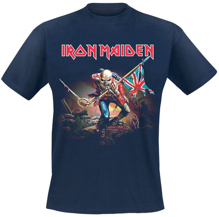 T-Shirt Manches courtes  de Iron Maiden - Trooper - S à XXL - pour Homme - marine - Iron Maiden