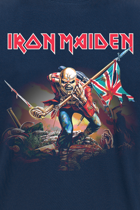 T-Shirt Manches courtes  de Iron Maiden - Trooper - S à XXL - pour Homme - marine - Iron Maiden - View 2