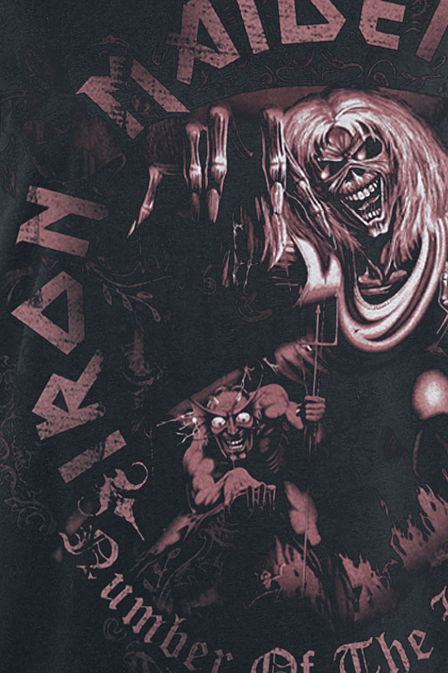 T-Shirt Manches courtes  de Iron Maiden - Number Of The Beast - S à 5XL - pour Femme - noir/effet usé - Iron Maiden - View 2